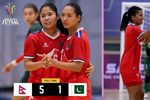 साफ फुटसल च्याम्पियनसिपः नेपालले पाकिस्तानलाई हरायो